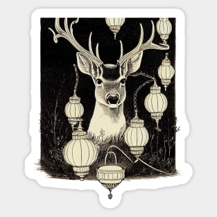 A spooky deer Sticker